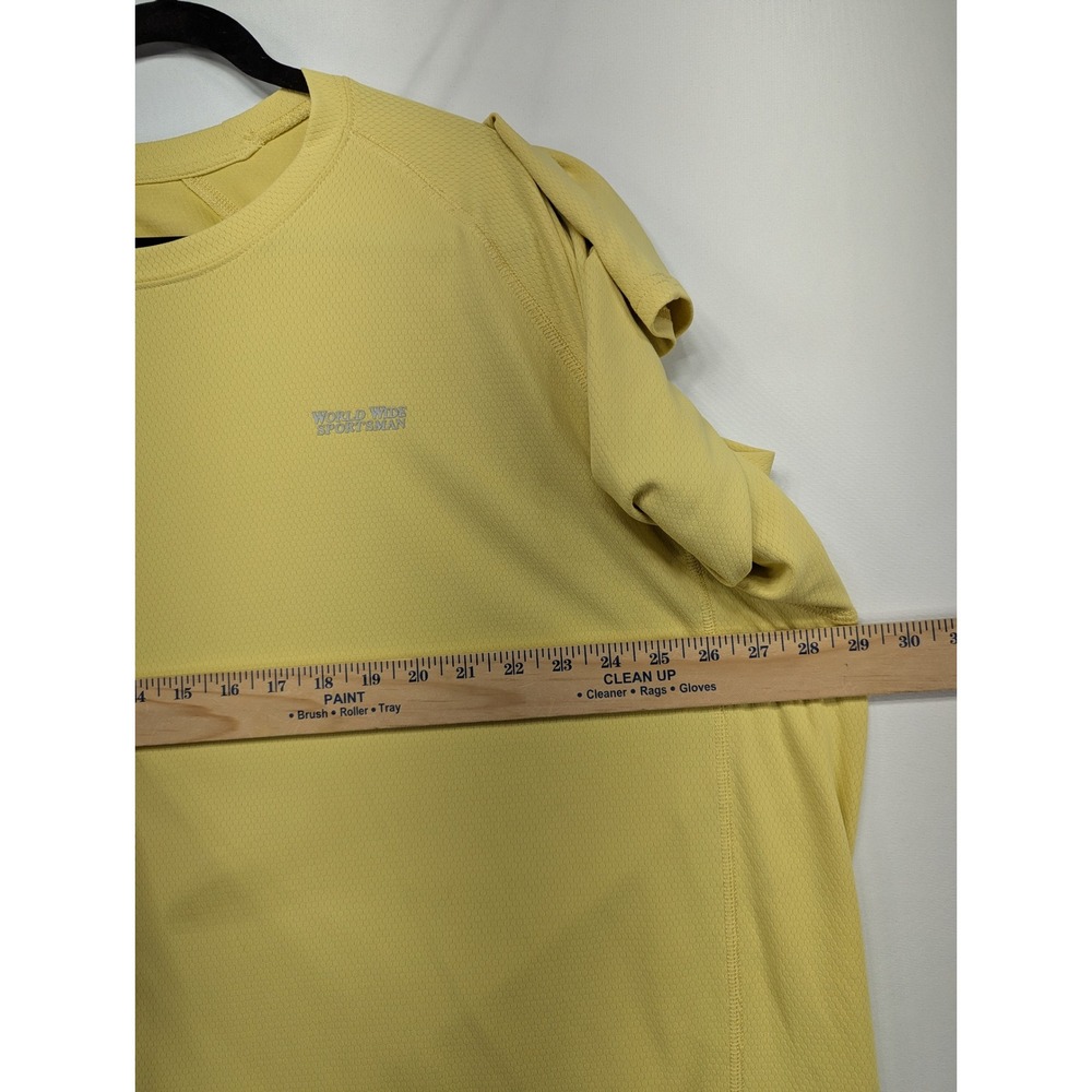 World Wide Sportsman Mens 3XL Yellow Long Sleeve Fishing Shirt Honeycomb Mesh - Picture 5 of 7